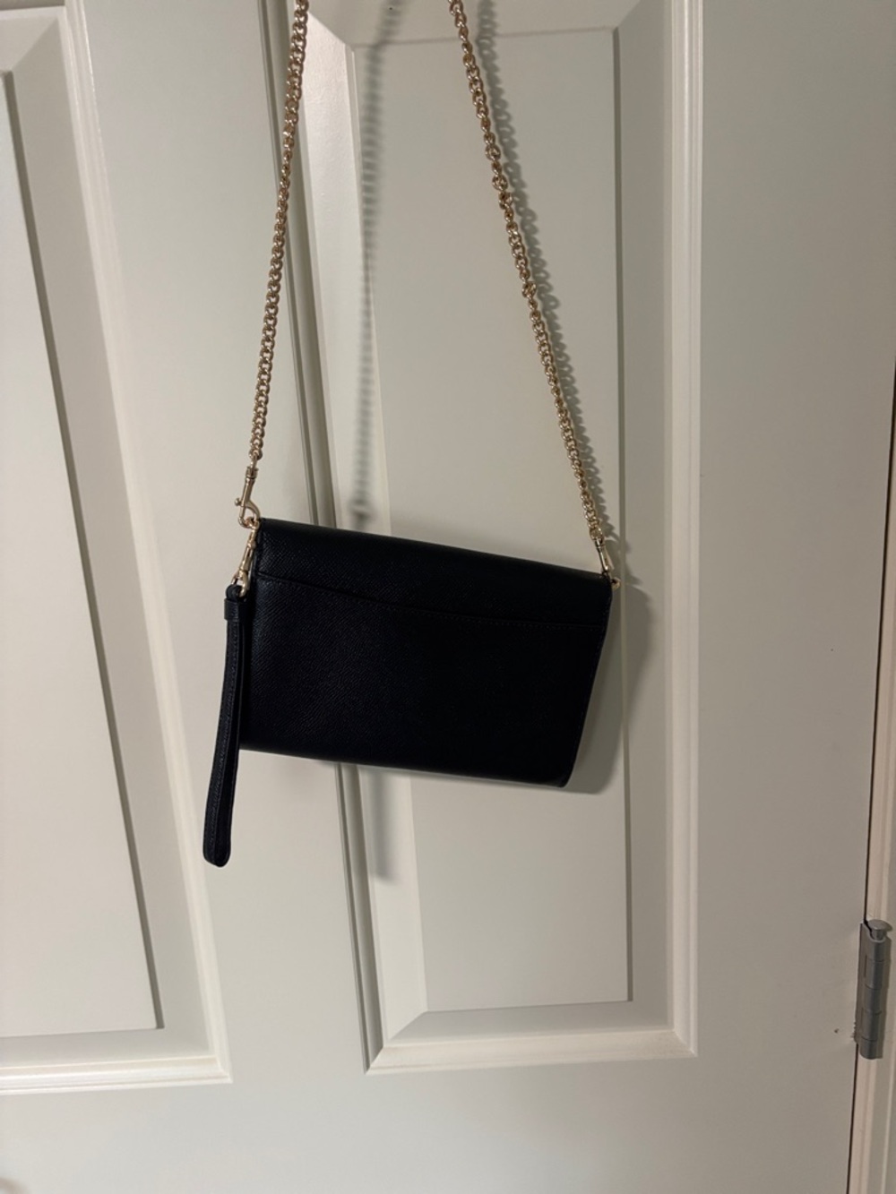 Coach Black Crossbody with Gold Chain Strap - Picture 2 of 7